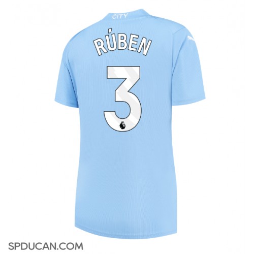Zenski Nogometni Dres Manchester City Ruben Dias #3 Domaci 2023-24 Kratak Rukav